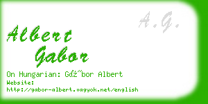 albert gabor business card